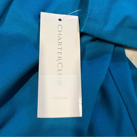 🍋 NWT - Charter Club Blue Open Front Top - Large - Picture 5 of 6
